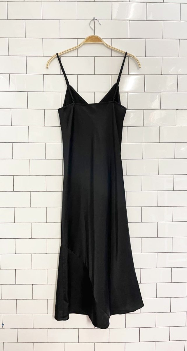 knix satin slip papaya maxi dress - good market thrift store