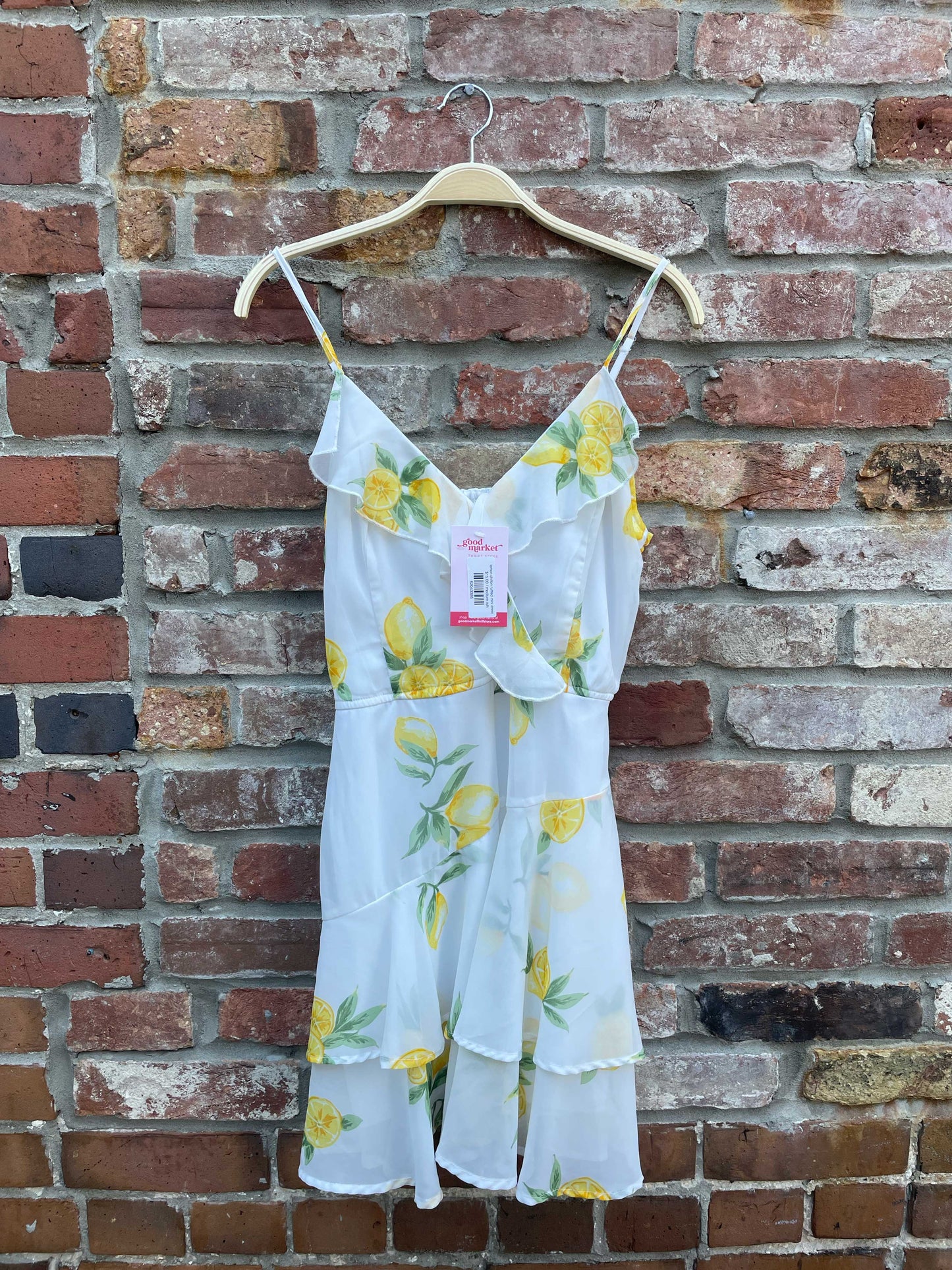 lemon chiffon ruffled mini dress