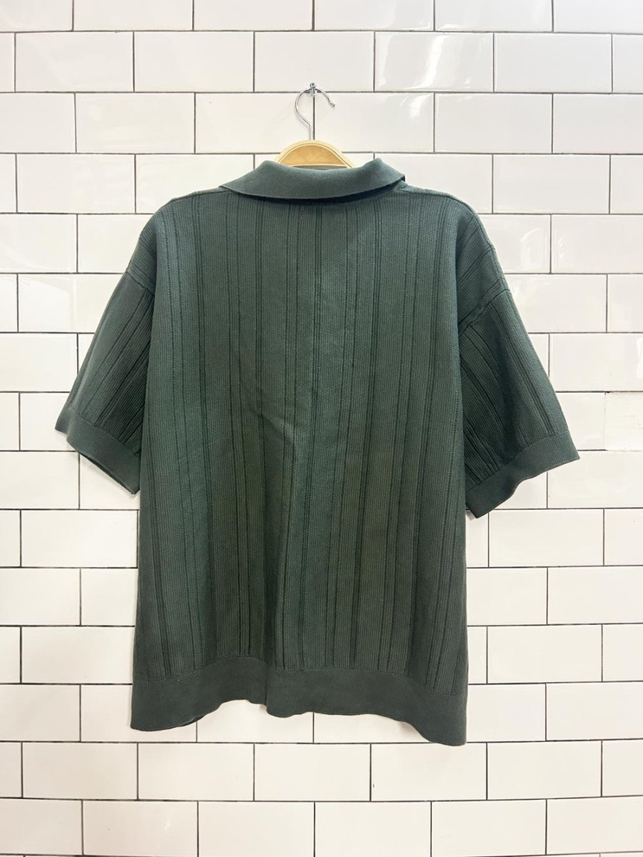 zara oversized knit short sleeve polo - good market thrift store