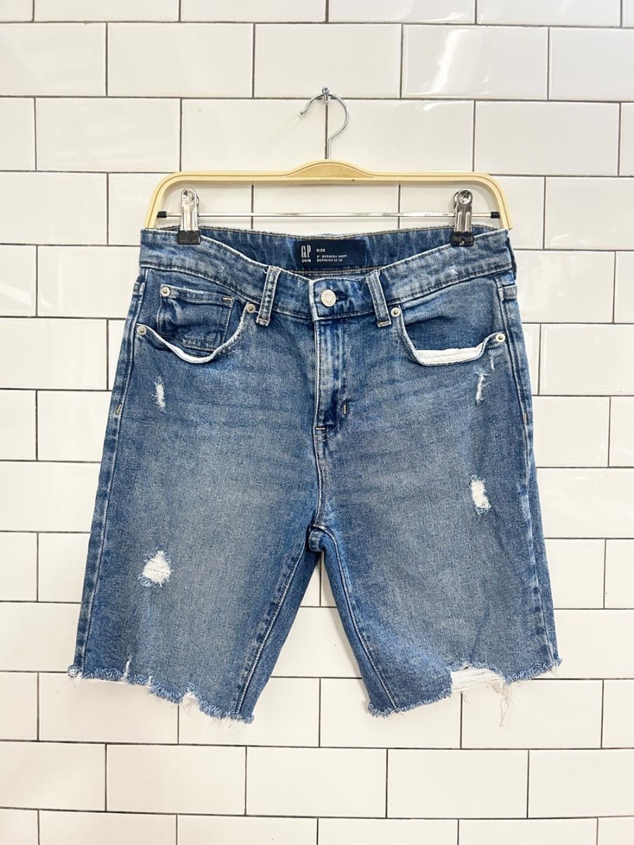 gap bermuda distressed cut off denim shorts - good market thrift store