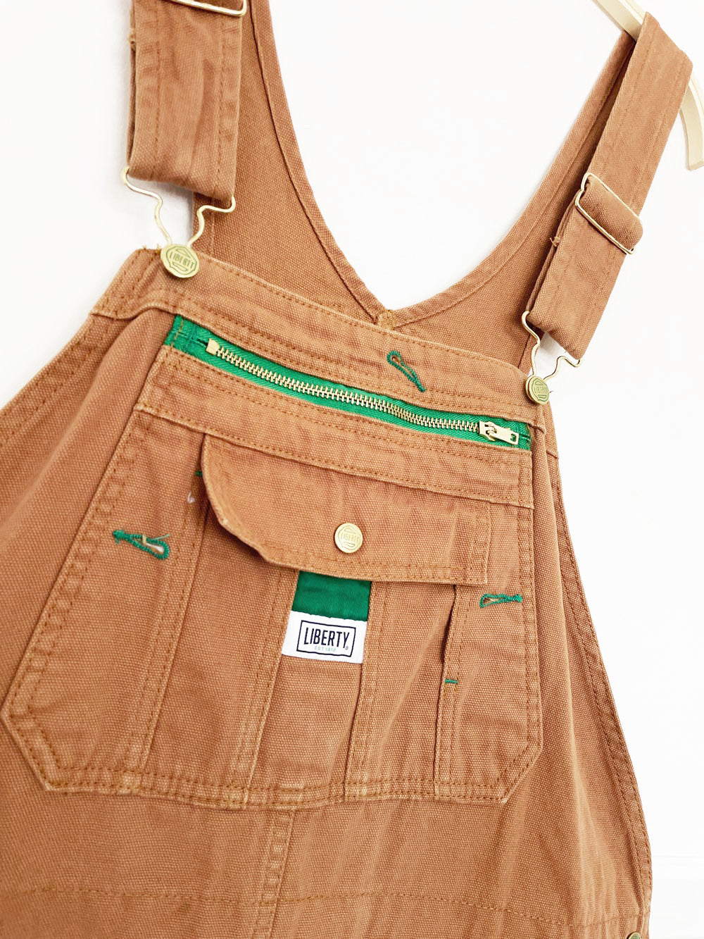 liberty duck canvas distressed overalls