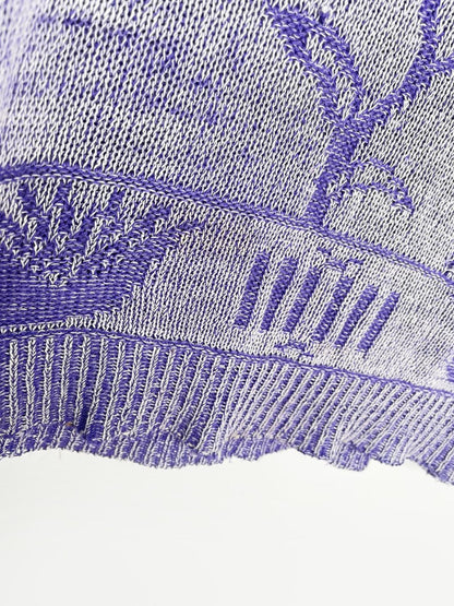 vintage distressed floral knit tank - good market thrift store