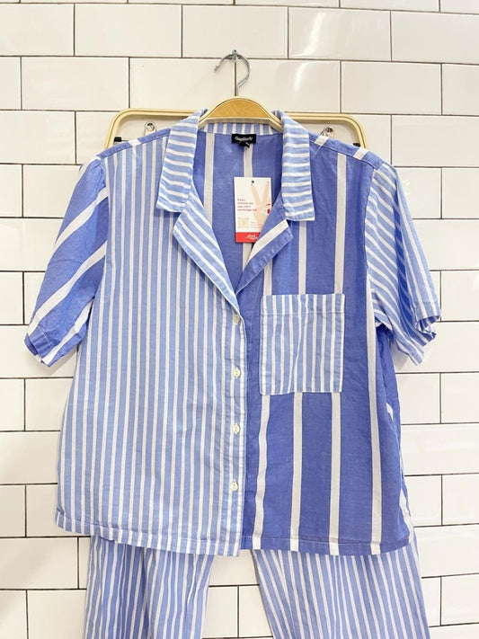gap body striped cotton sleepwear set - good market thrift store