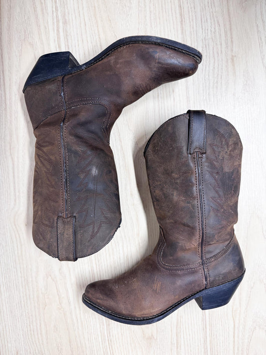 vintage durango leather western cowboy boots