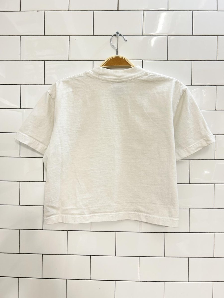 vintage 00s obey worldwide graphic crop tee - good market thrift store
