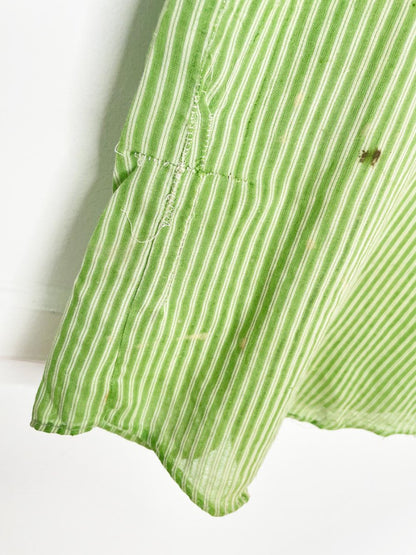 vintage 60s handmade semi - sheer stripe shirt - good market thrift store