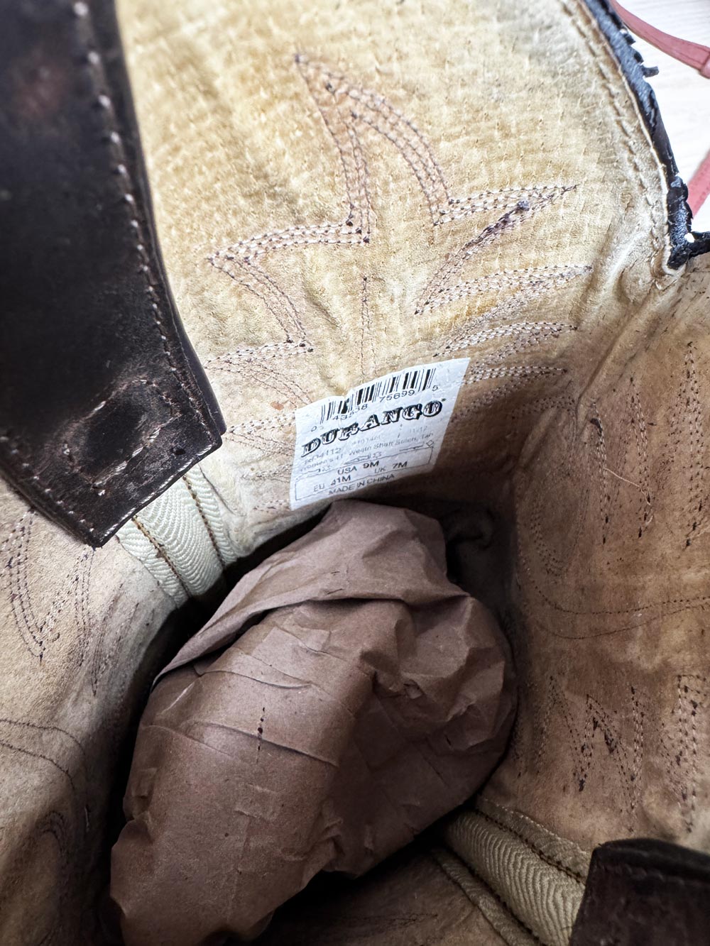 vintage durango leather western cowboy boots