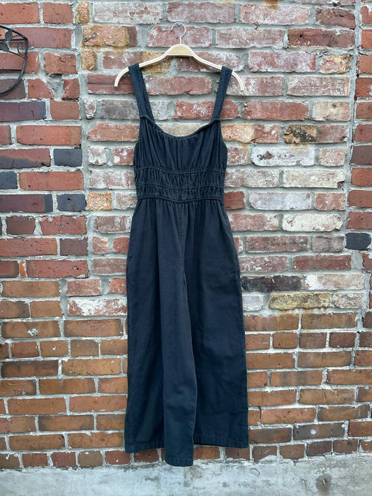 american eagle smocked top wide leg overalls