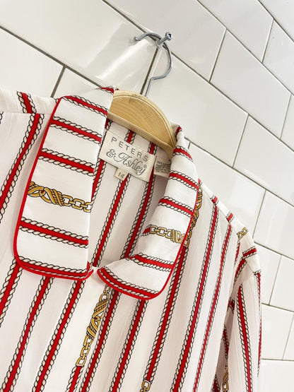 vintage 80s peters & ashley chain link blouse - good market thrift store