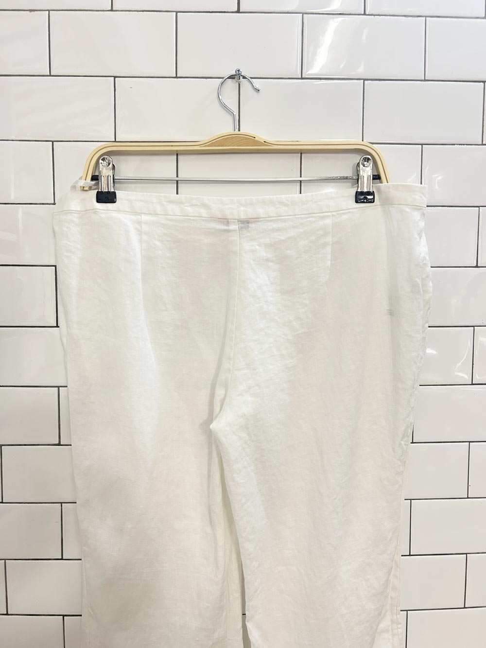ted baker linen low rise flare slit hem pants - good market thrift store