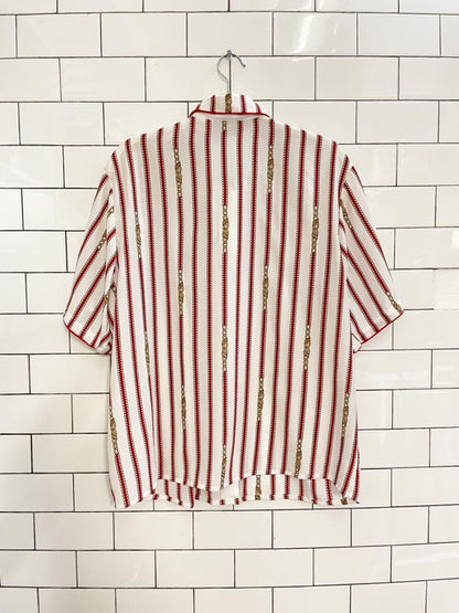 vintage 80s peters & ashley chain link blouse - good market thrift store