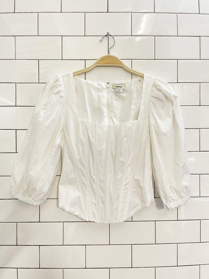 jason wu puff sleeve corset top - good market thrift store