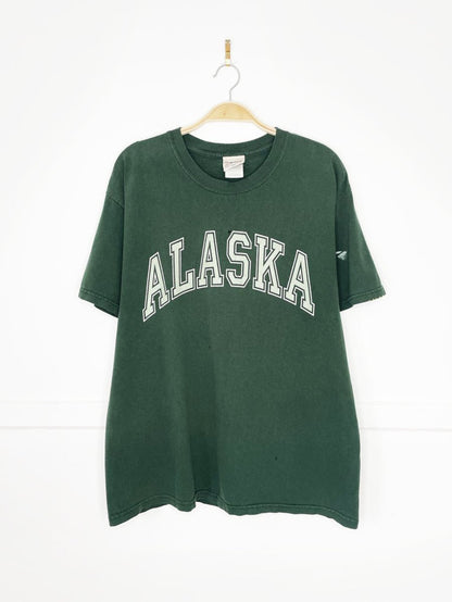 vintage 90s alaska collegiate block letter tee | oarsman - good market thrift store