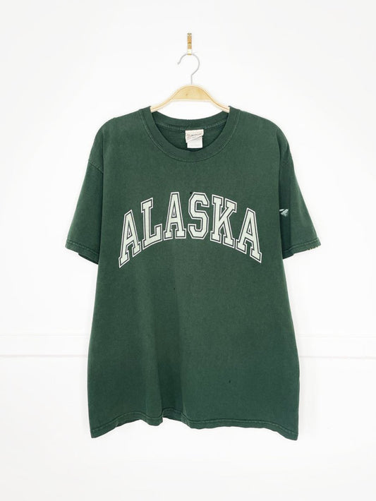vintage 90s alaska collegiate block letter tee | oarsman - good market thrift store