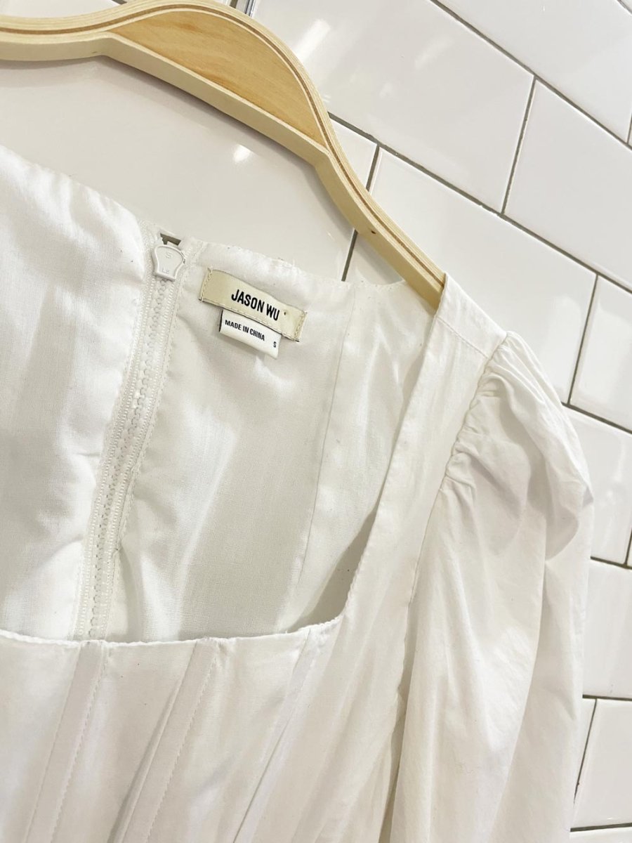 jason wu puff sleeve corset top - good market thrift store