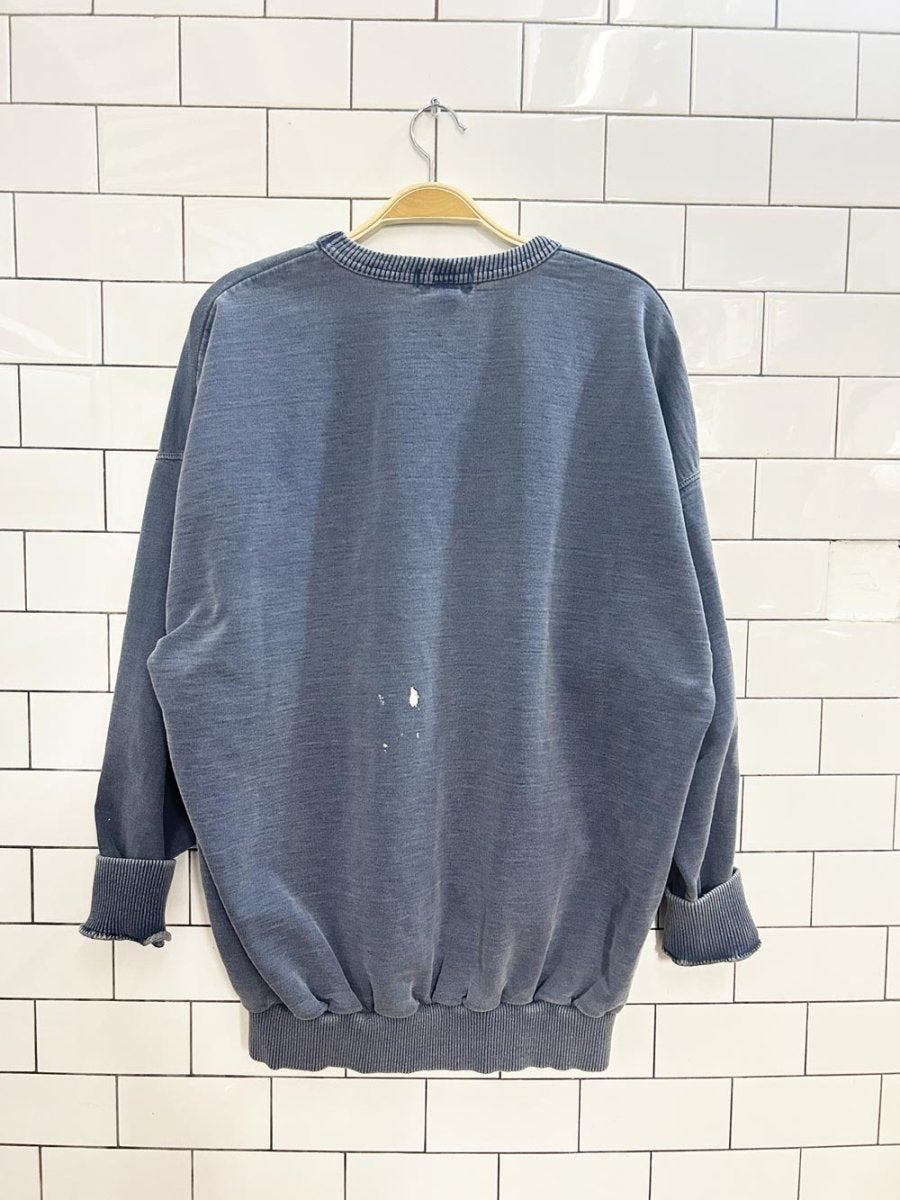 vintage 90s ash city oversized faded cottage crew - good market thrift store