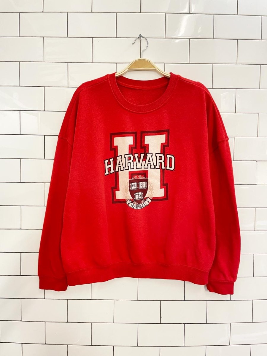 vintage 80s harvard logo sweatshirt - good market thrift store
