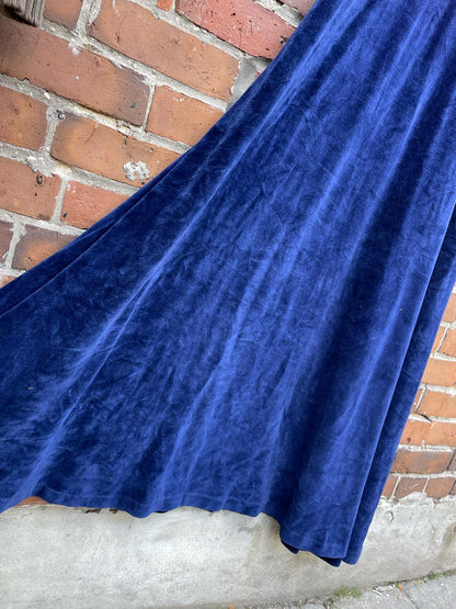 vintage the french fact retro velour maxi dress