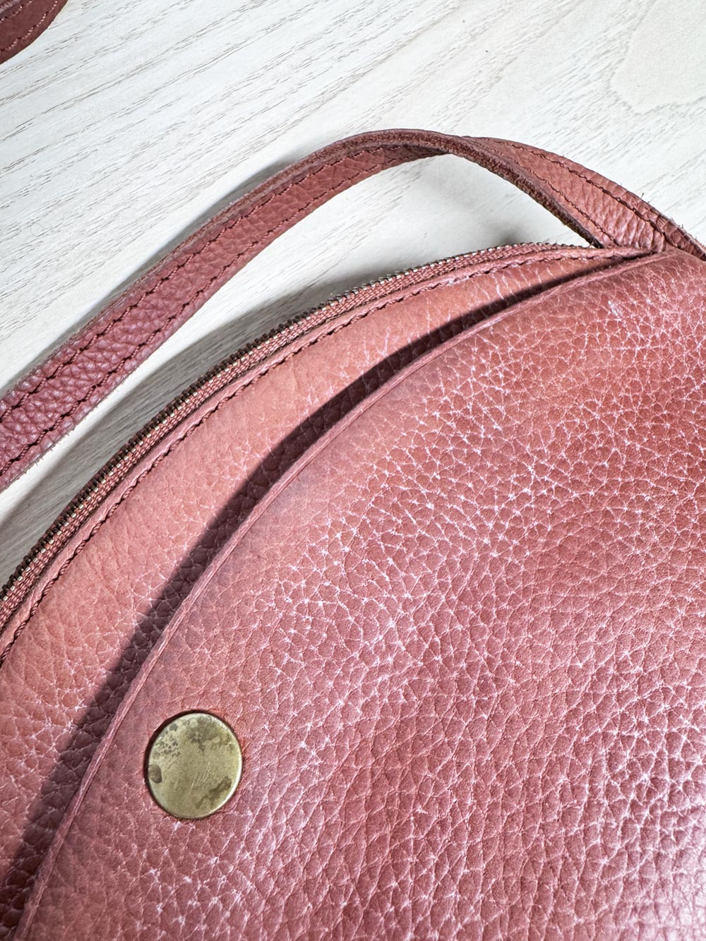 madewell the dakota pebbled rustic leather crossbody bag