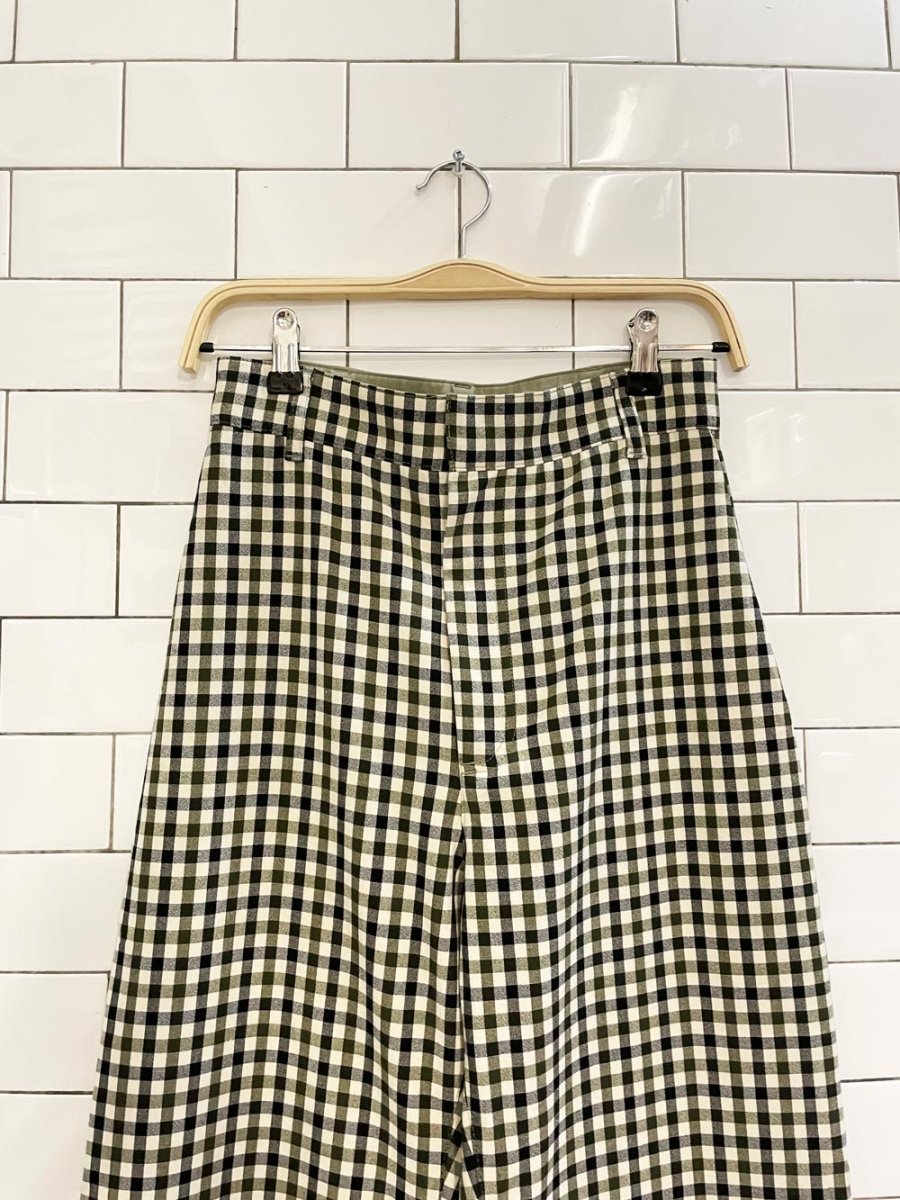 free people super flare gingham trouser - good market thrift store
