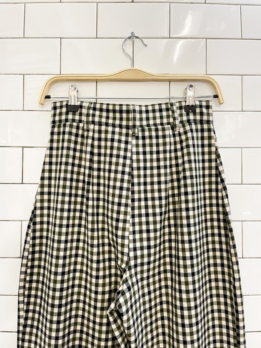 free people super flare gingham trouser - good market thrift store