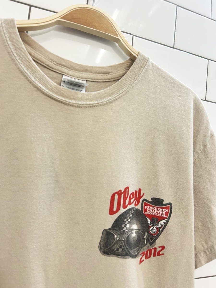 vintage 00s oley cafe racer biker tee - good market thrift store