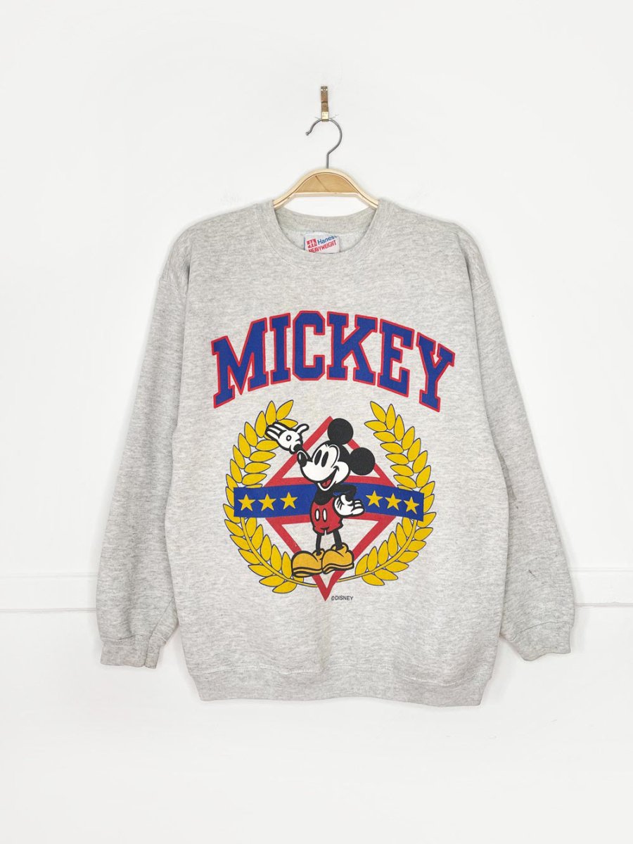 vintage 90s mickey varsity block letter sweatshirt | hanes heavyweight | made in USA - good market thrift store