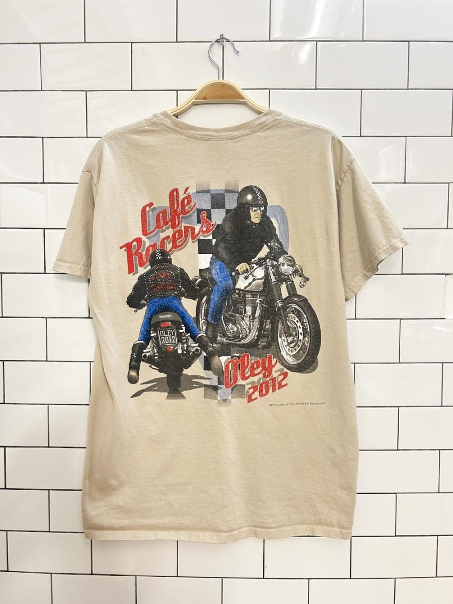 vintage 00s oley cafe racer biker tee - good market thrift store