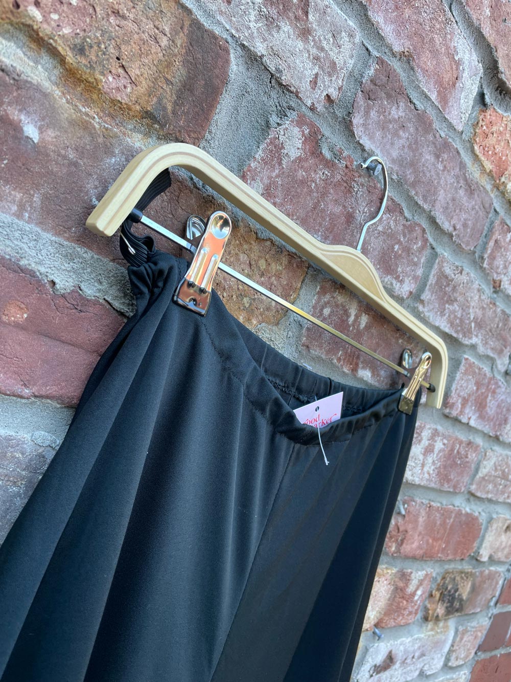 vintage jersey sateen a-line flowy maxi skirt