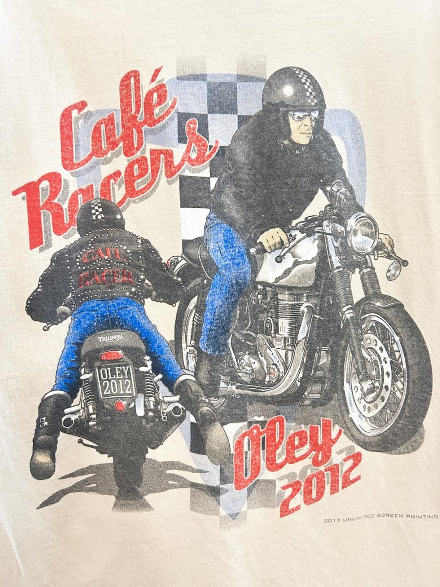 vintage 00s oley cafe racer biker tee - good market thrift store