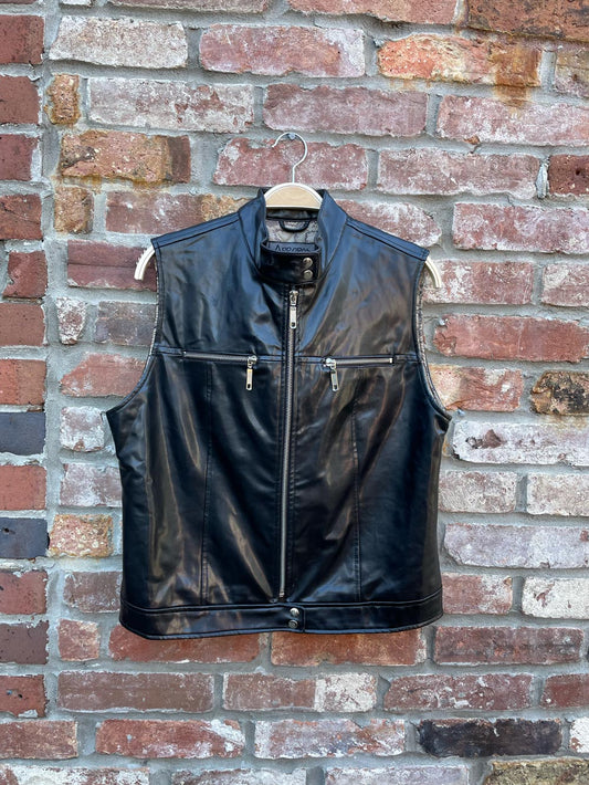 vintage 00s apropos faux leather vest