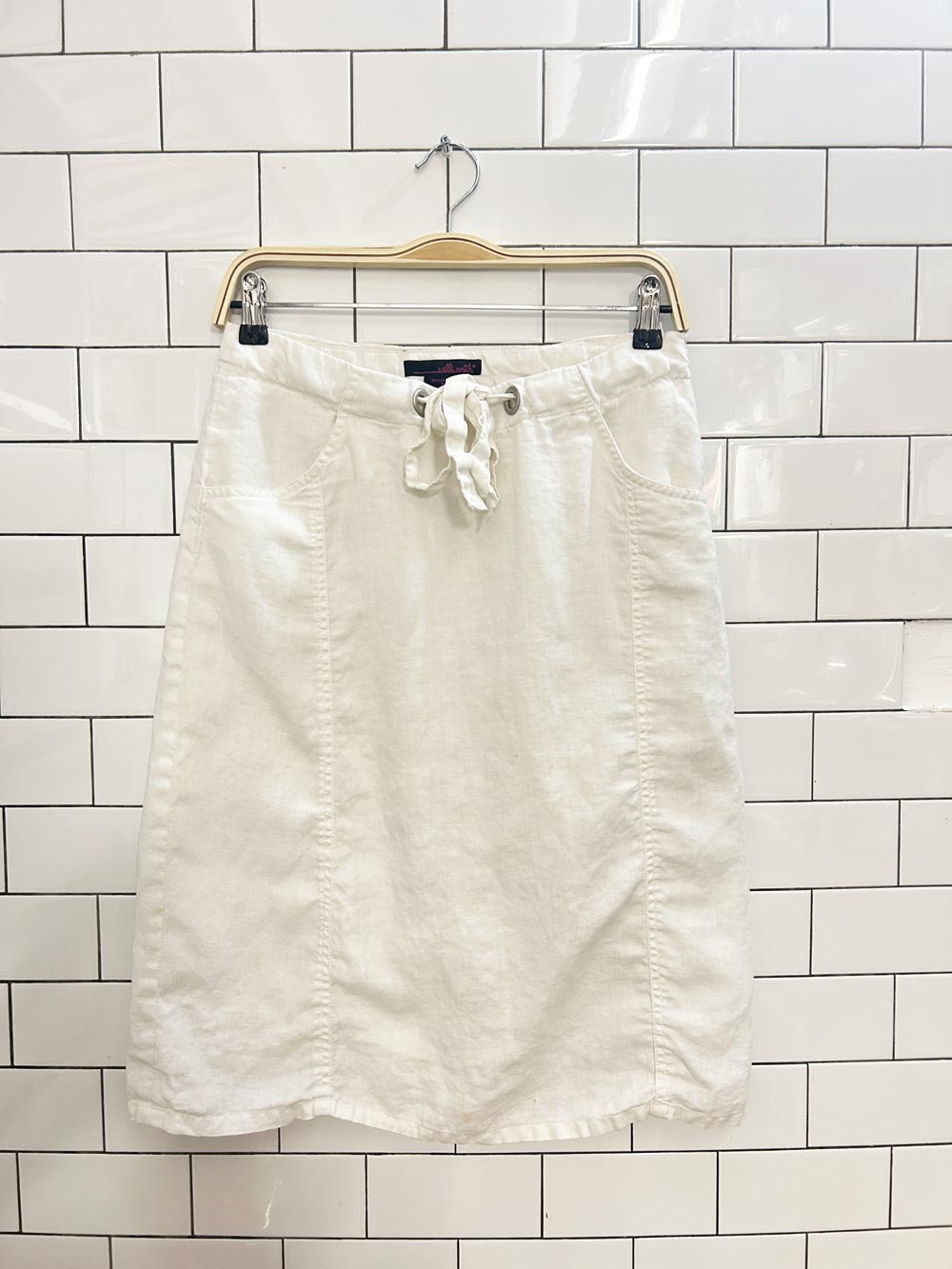 willi smith linen knee length skirt - good market thrift store