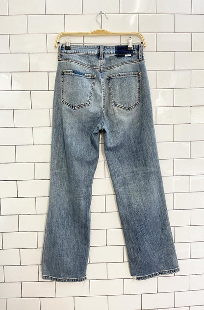 daze LA ripped knee straight jeans - good market thrift store