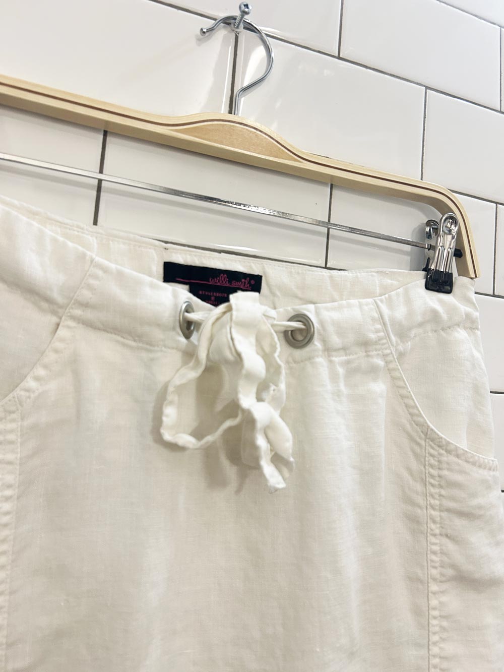 willi smith linen knee length skirt - good market thrift store