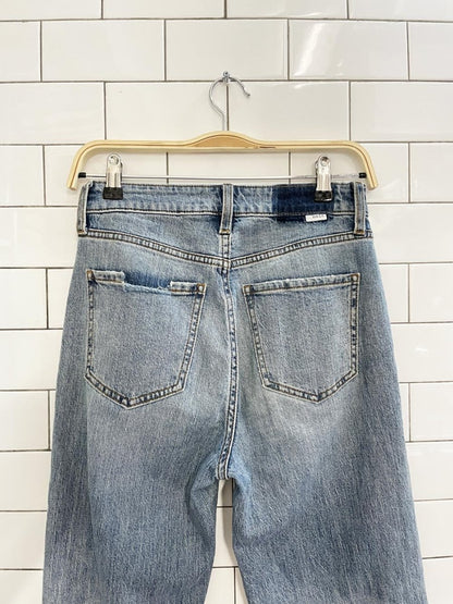 daze LA ripped knee straight jeans - good market thrift store