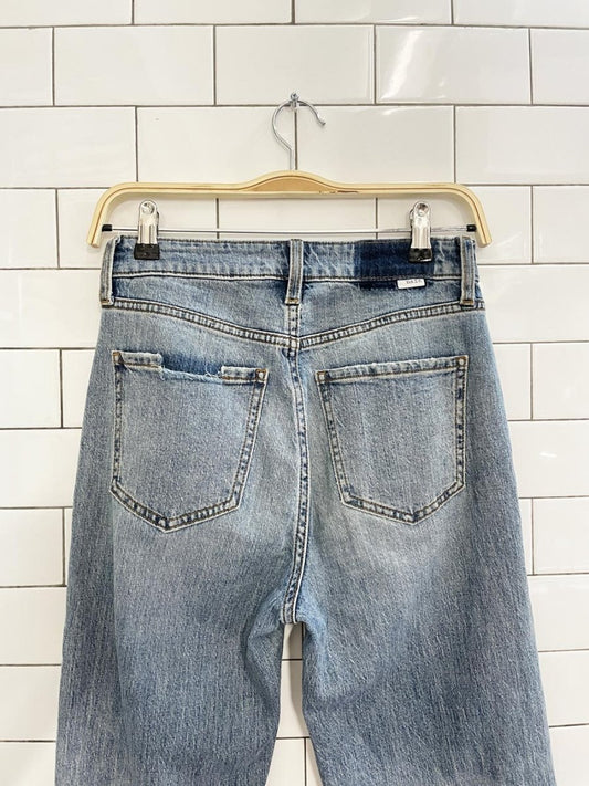 daze LA ripped knee straight jeans - good market thrift store