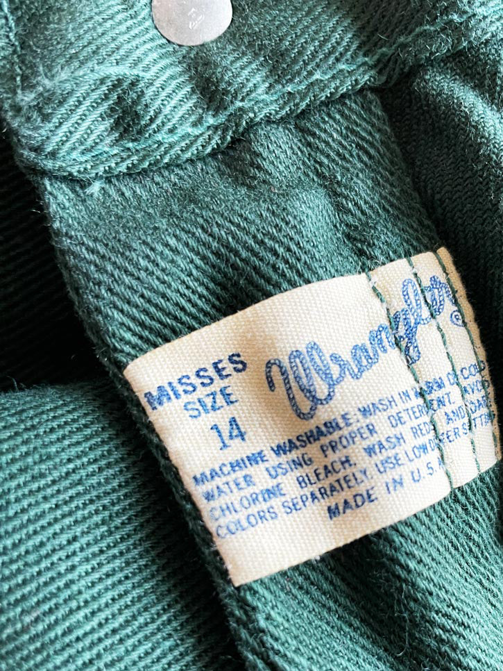 vintage 70s wrangler high rise boot cut jeans | made in USA