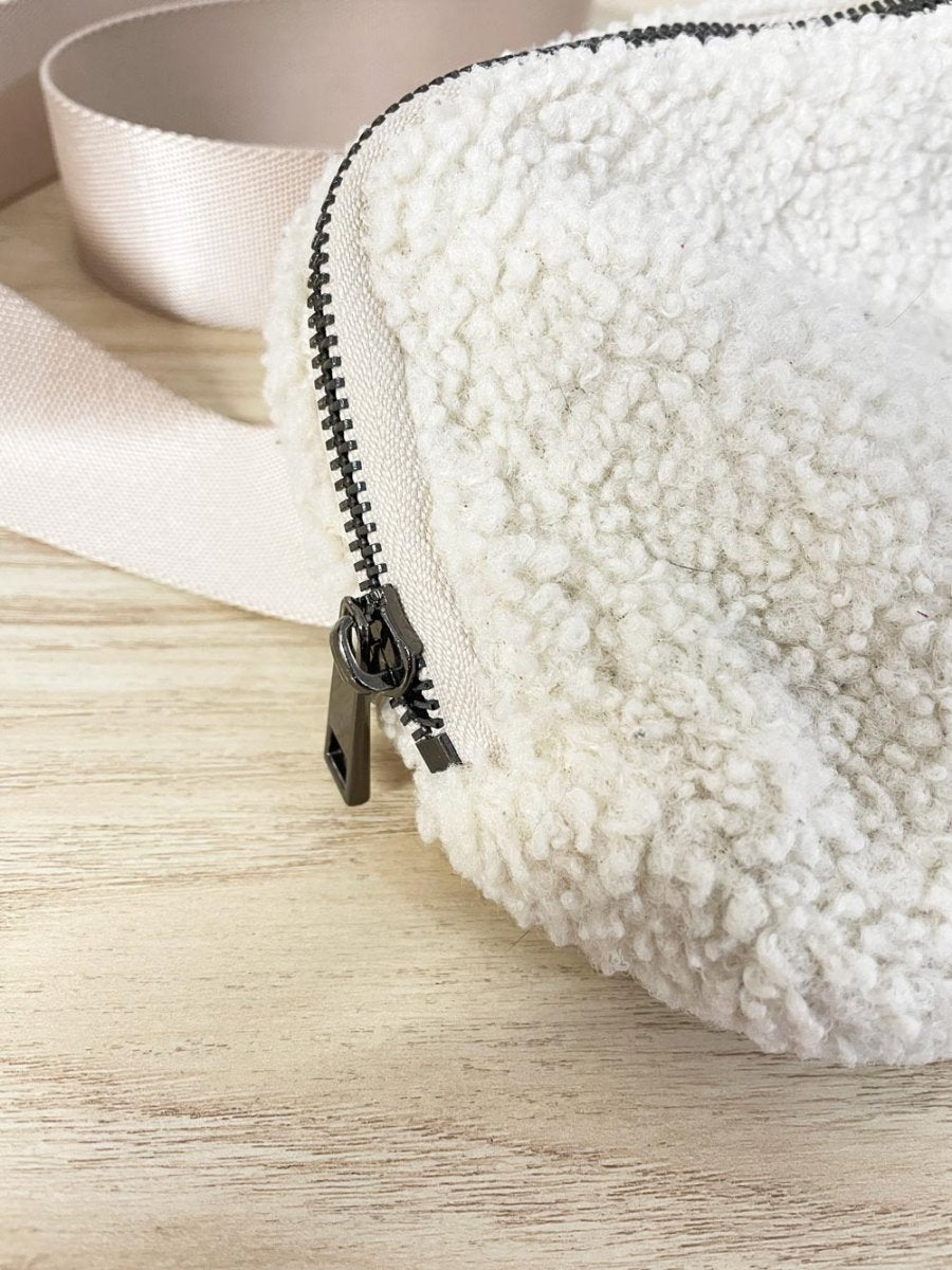 teddy cream belt bag - good market thrift store