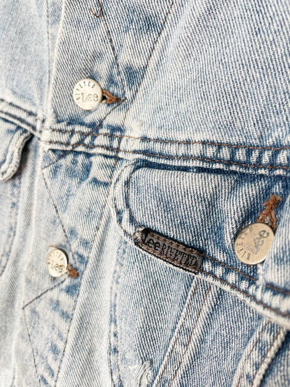 vintage 90s lees riveted x harley davidson oversized denim jacket | made in USA - good market thrift store