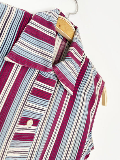 vintage 70s sleeveless striped shirt - good market thrift store