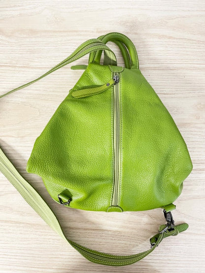 vera pelle pebbled leather backpack - good market thrift store