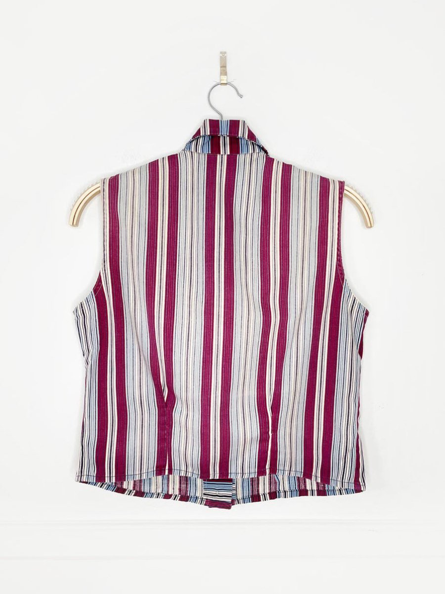 vintage 70s sleeveless striped shirt - good market thrift store
