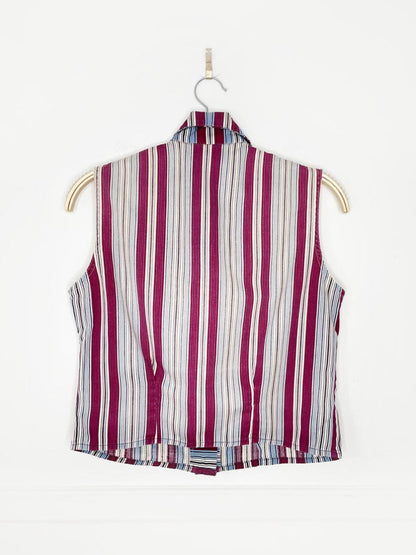 vintage 70s sleeveless striped shirt - good market thrift store