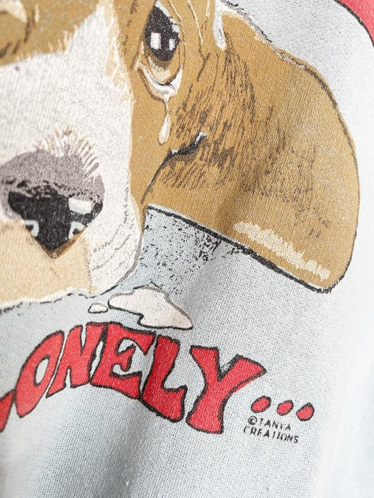 vintage 90s tanya creations hug me I'm lonely puppy graphic sweatshirt | made in Canada - good market thrift store