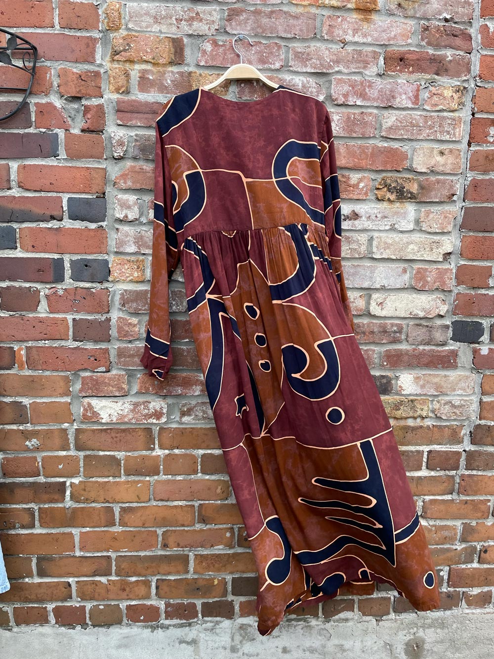 vintage caliente wax dye duster/dress/jacket maxi