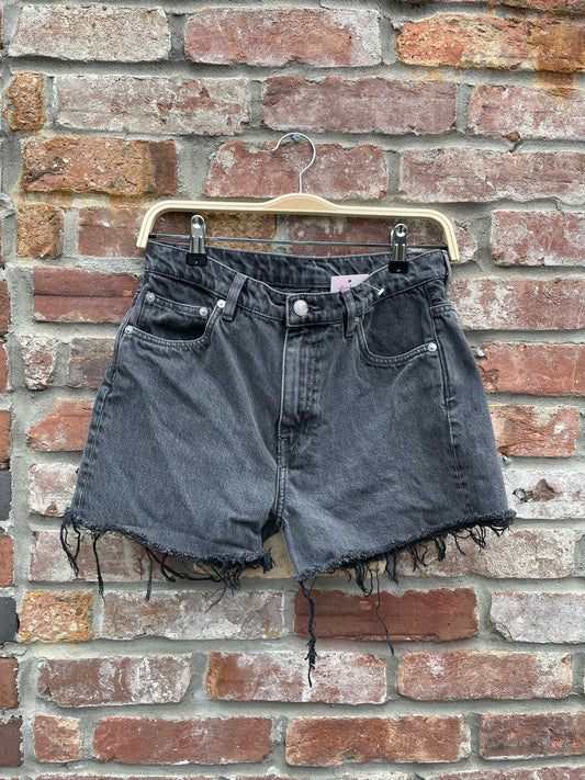 arket organic cotton denim shorts
