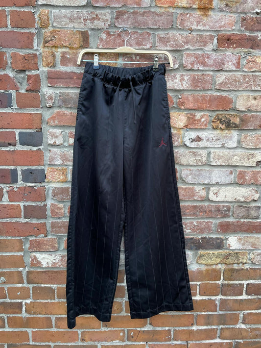 jordan loose fit satin stripe wide leg pants