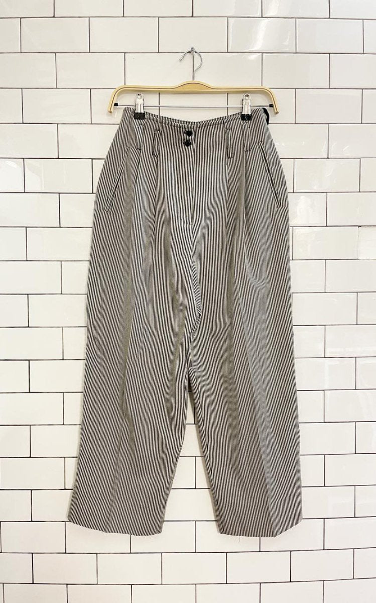 vintage 90s le chateau pleated stripe balloon leg pant - good market thrift store