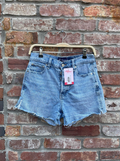 gap high rise cheeky denim short