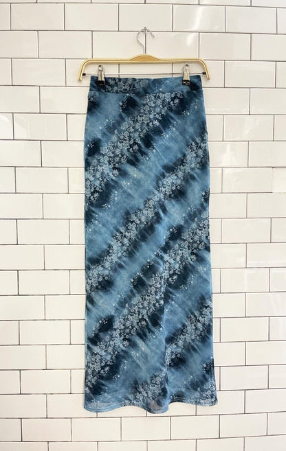 y2k UO v - waist mesh maxi skirt - good market thrift store